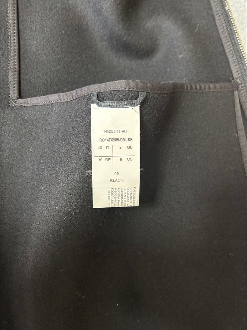 Rick Owens AW14 ウール　レザープリーツ　コート　40