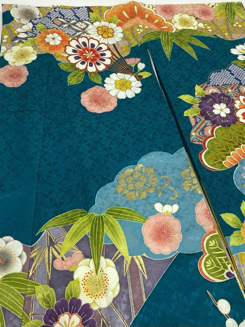 振袖 豪華 金駒 刺繍 金彩 紋意匠 身丈163cm