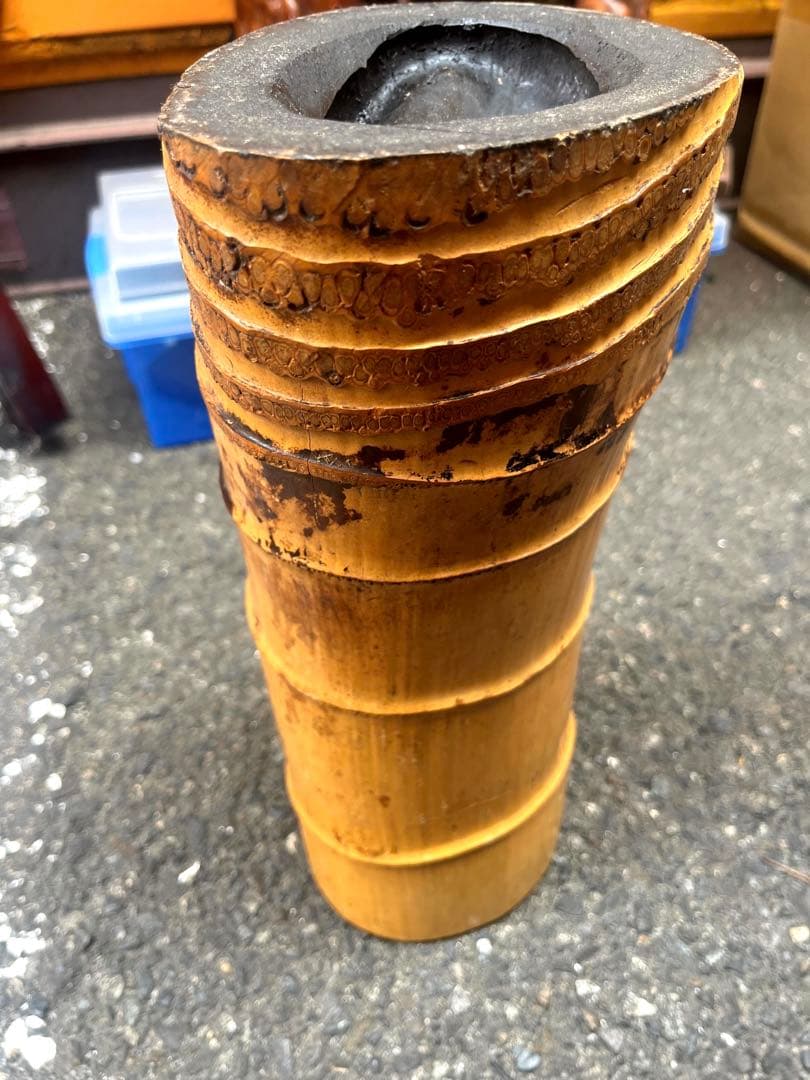 花台　木瘤 茶道具　華道　逸品 自然木 瘤付き 花器・銅根木 古美術アンティーク