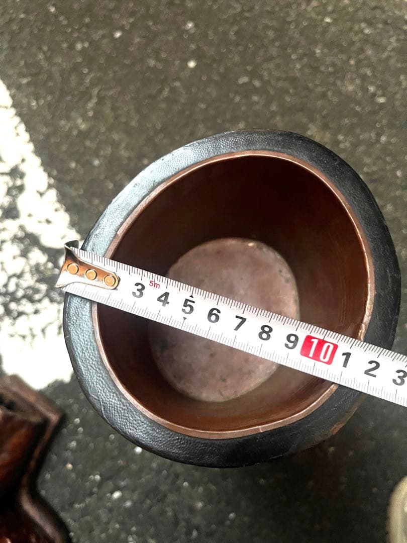 花台　木瘤 茶道具　華道　逸品 自然木 瘤付き 花器・銅根木 古美術アンティーク