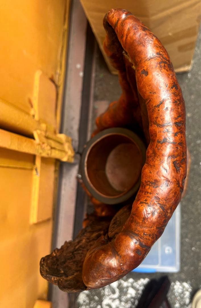 花台　木瘤 茶道具　華道　逸品 自然木 瘤付き 花器・銅根木 古美術アンティーク