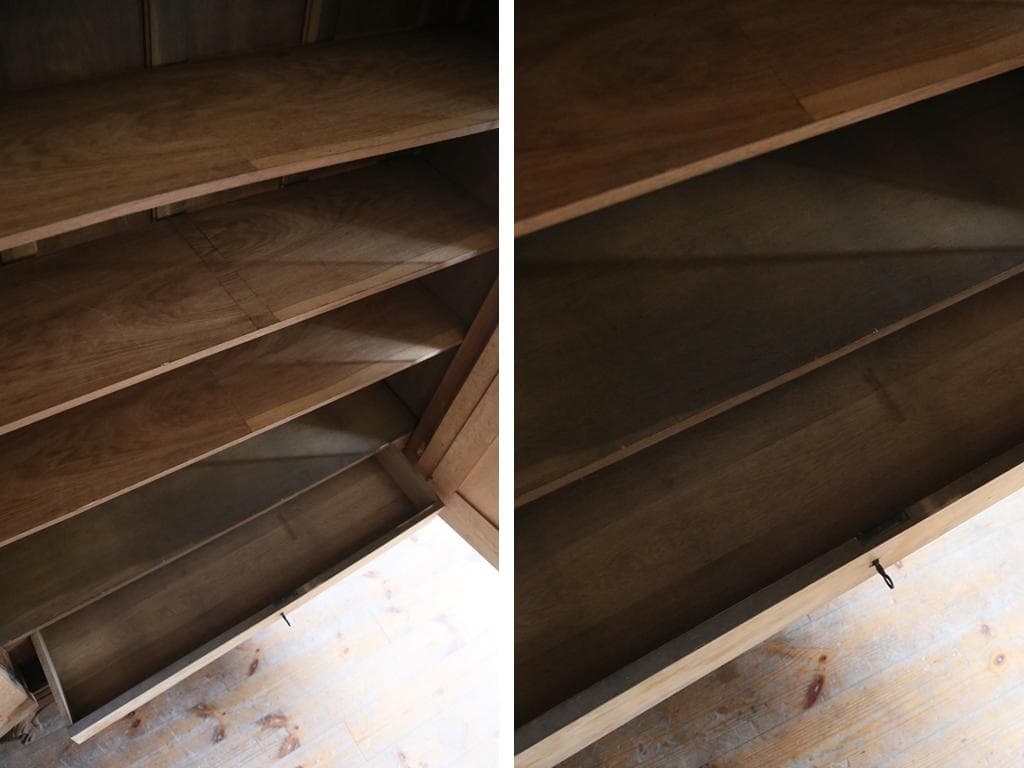 フランスアンティーク木製アルモワールキャビネット/ワードローブ食器棚75-237