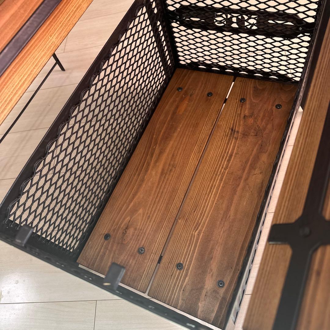 ネイチャートーンズ　収納スペース付き折りたたみテーブル　Lサイズ