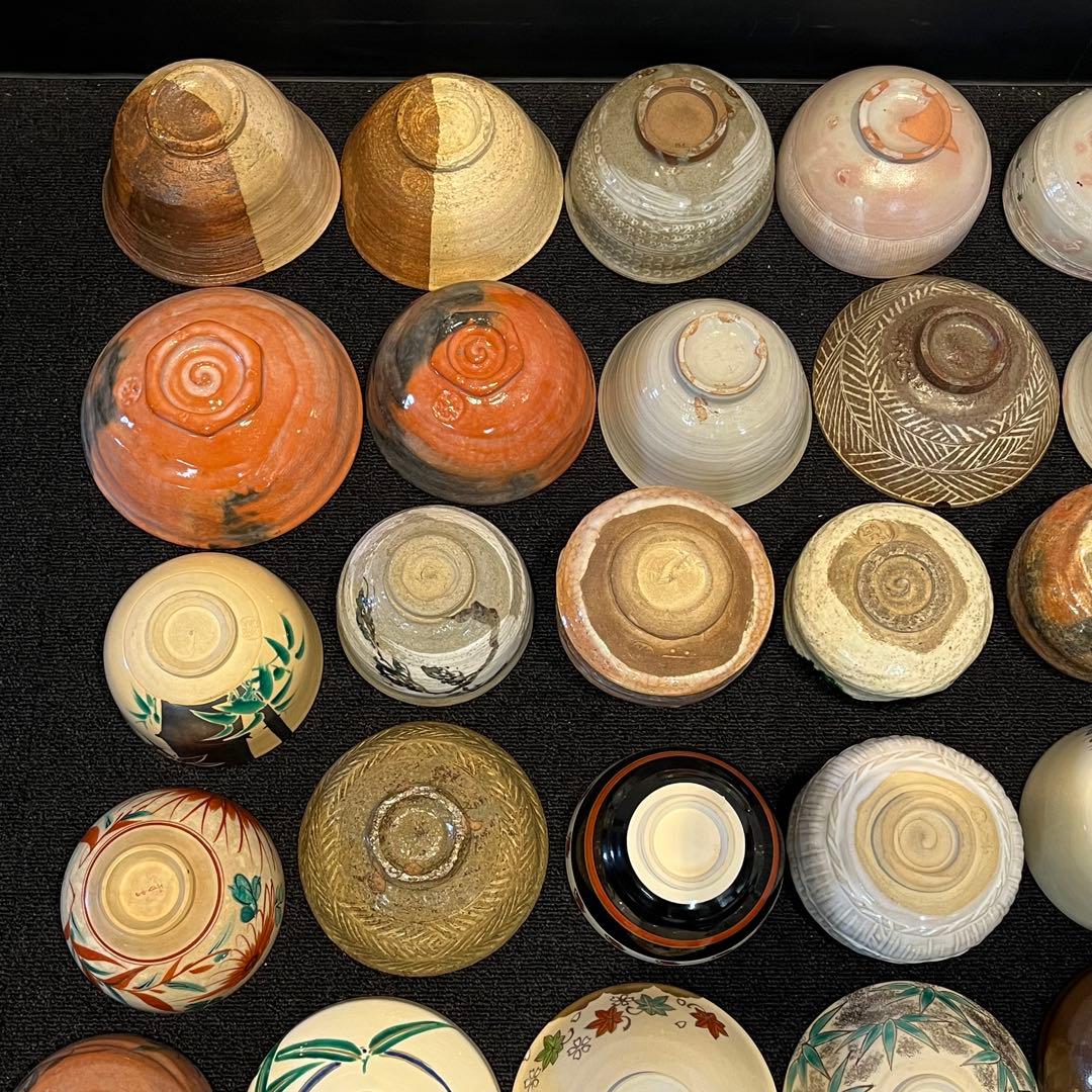 茶碗 抹茶碗 まとめて 34点 茶道具 箱無し 陶器 京焼 いろいろ 時代物