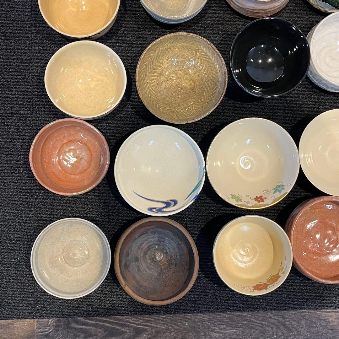 茶碗 抹茶碗 まとめて 34点 茶道具 箱無し 陶器 京焼 いろいろ 時代物