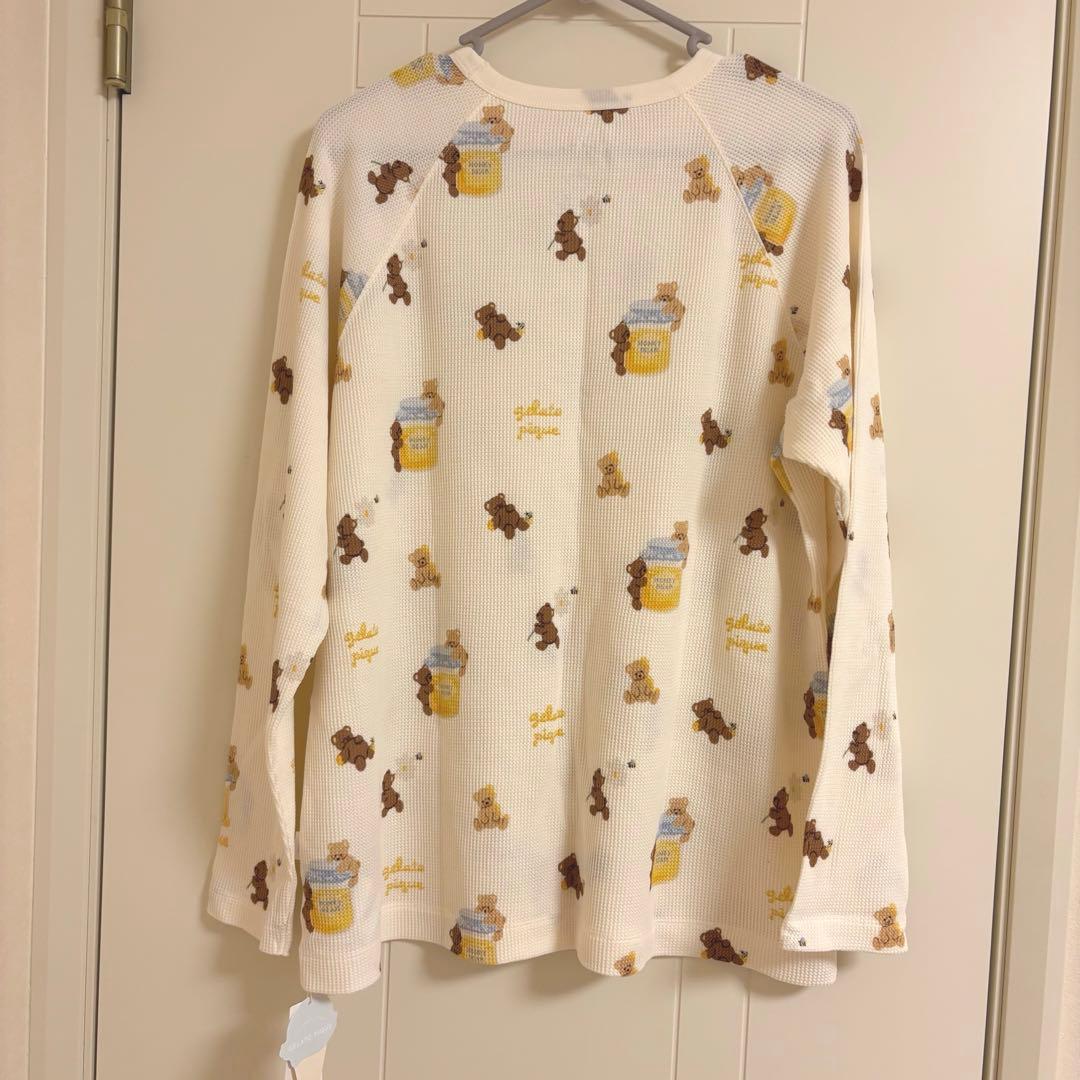 【gelato pique】はちみつベア柄プルオーバー＆ロングパンツ