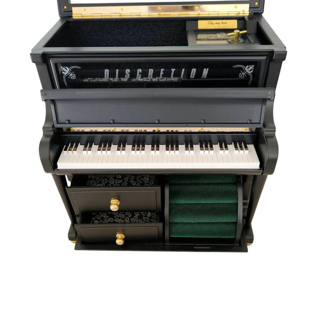 【美品・人気曲】宝石箱 アップライトピアノ型　オルゴール付き　いとしのエリー