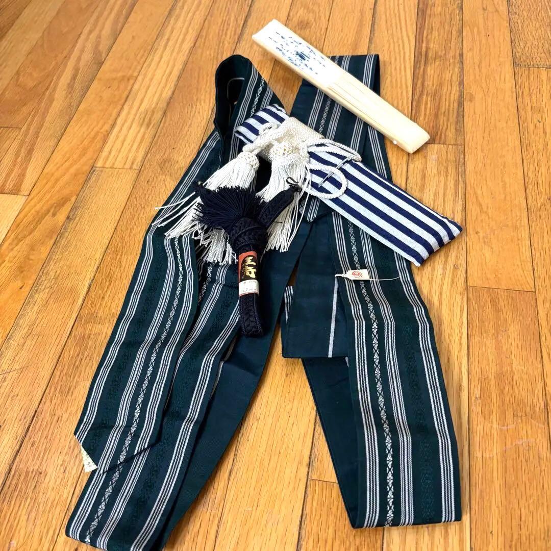 七五三五歳‼️男の子 袴 完全️フルセット‼️お家から無 黄緑抹茶系 冠馬将軍 美品‼️