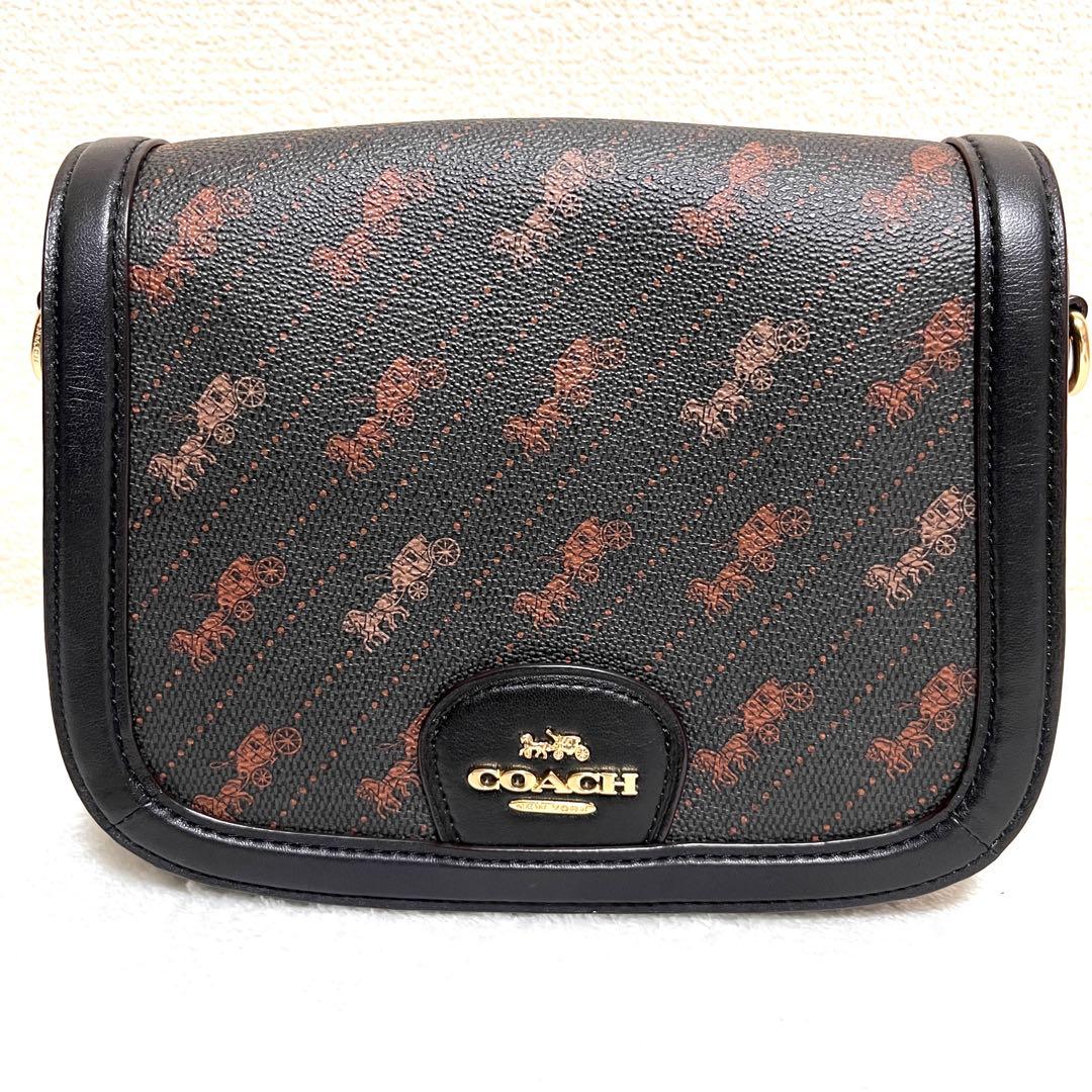 極美品 COACH ジェス ホースアンドキャリッジ ブラック クロスボディ