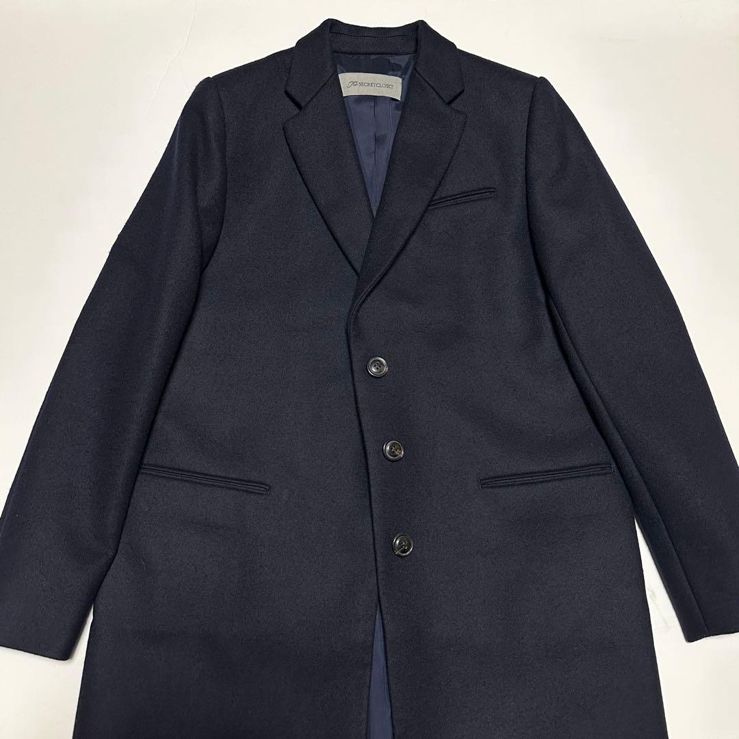 美品 The SECRETCLOSET チェスターコート 濃紺