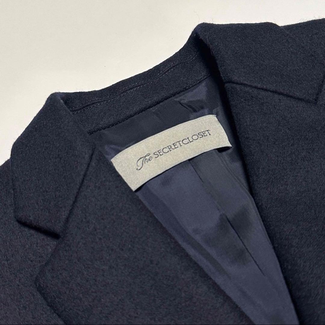 美品 The SECRETCLOSET チェスターコート 濃紺