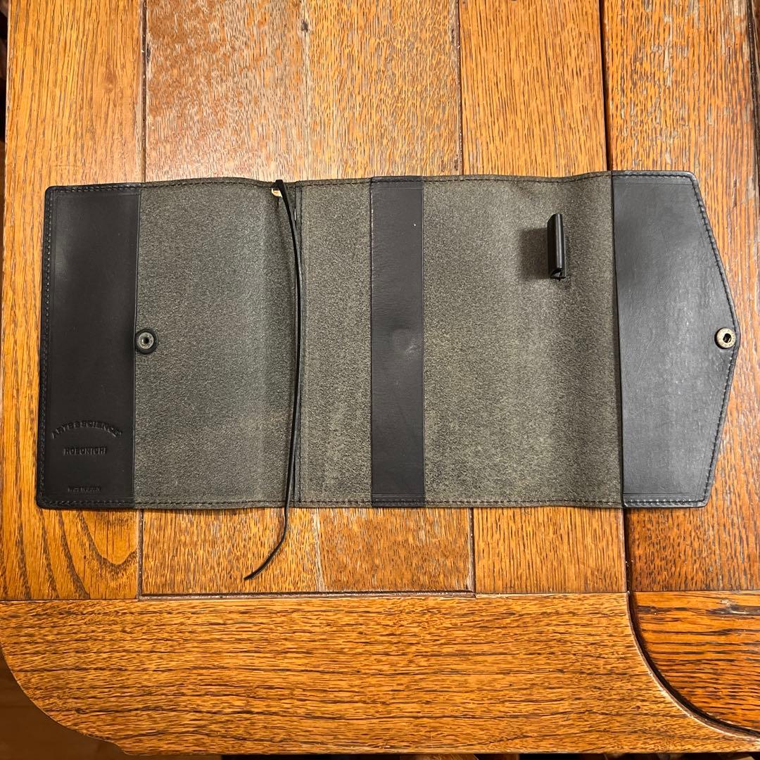 ARTS & SCIENCEほぼ日手帳　三つ折り黒革カバー