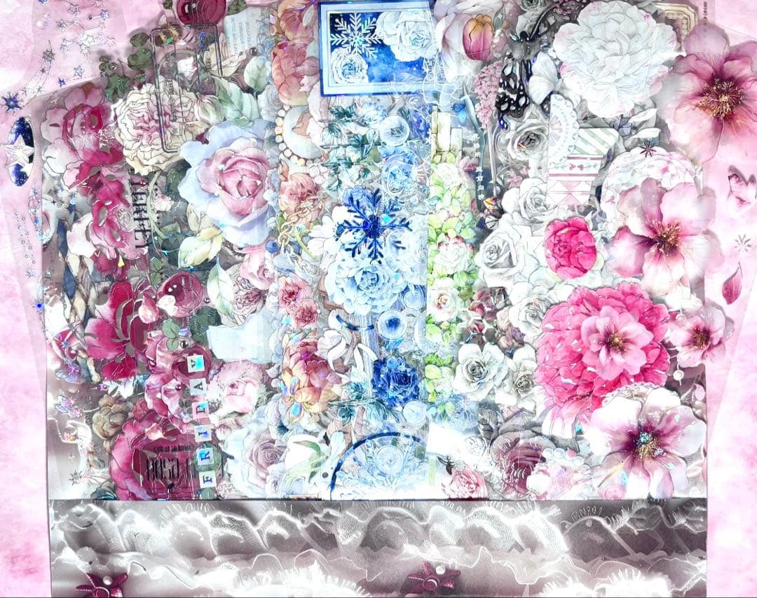 40枚セット 海外PETマステ切り売りセット お花 フラワー　40-L-ウ