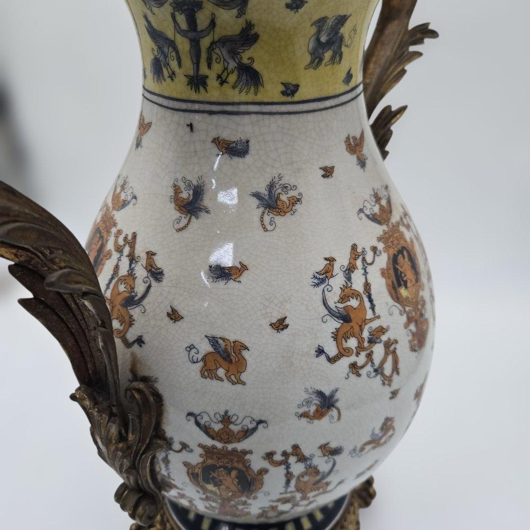 リモージュ イタリア風 花器 アンティーク