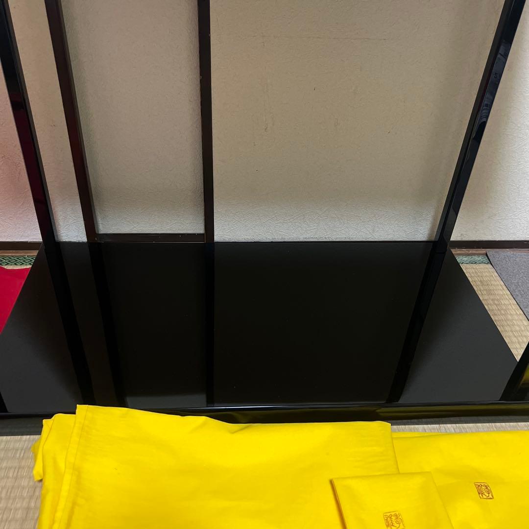 茶道具　茶棚　輪島塗　真台子　塗師　若島孝雅　作　供箱　共布