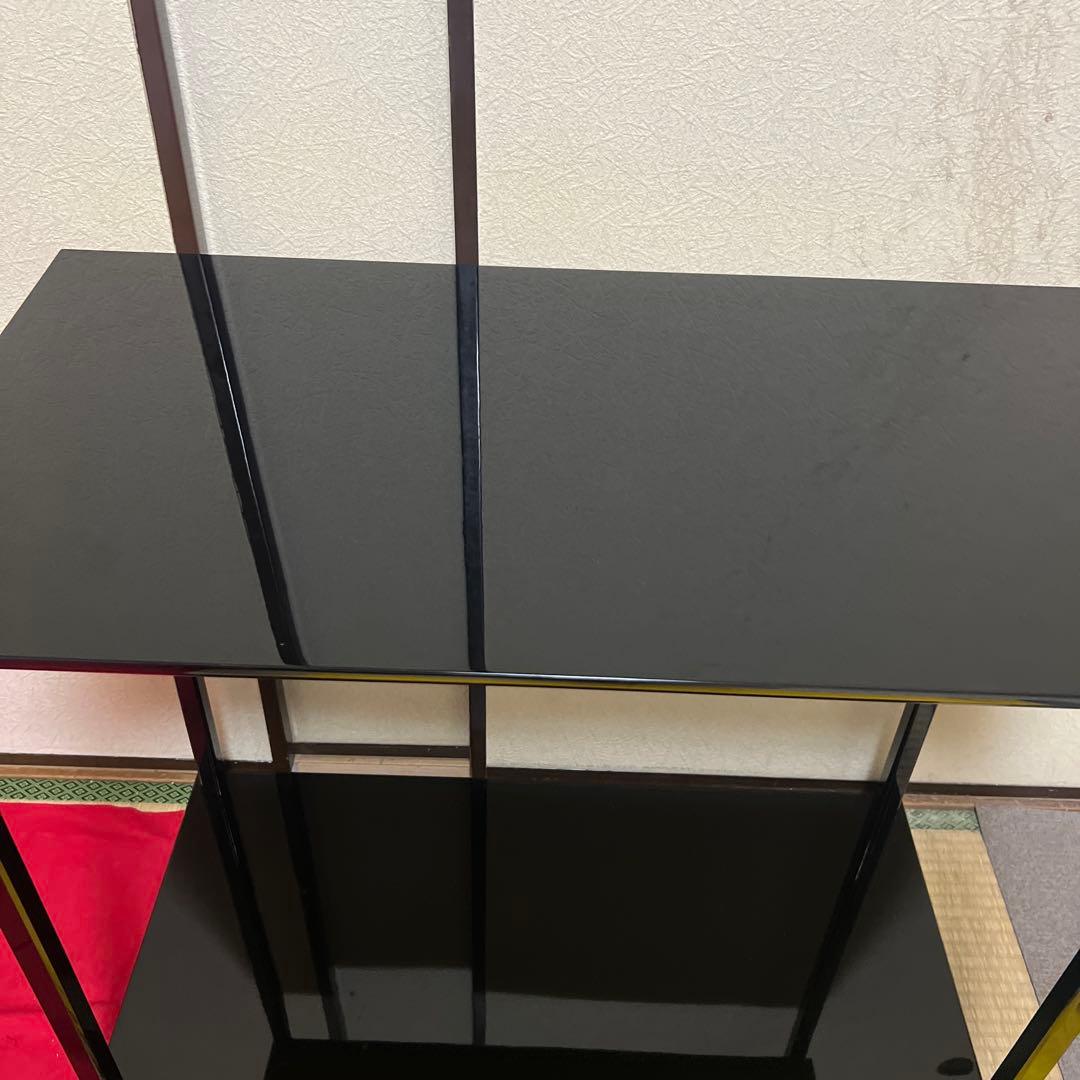 茶道具　茶棚　輪島塗　真台子　塗師　若島孝雅　作　供箱　共布