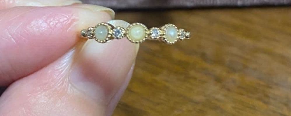 ラストセールagete/アガット ミル打 パールリング10k