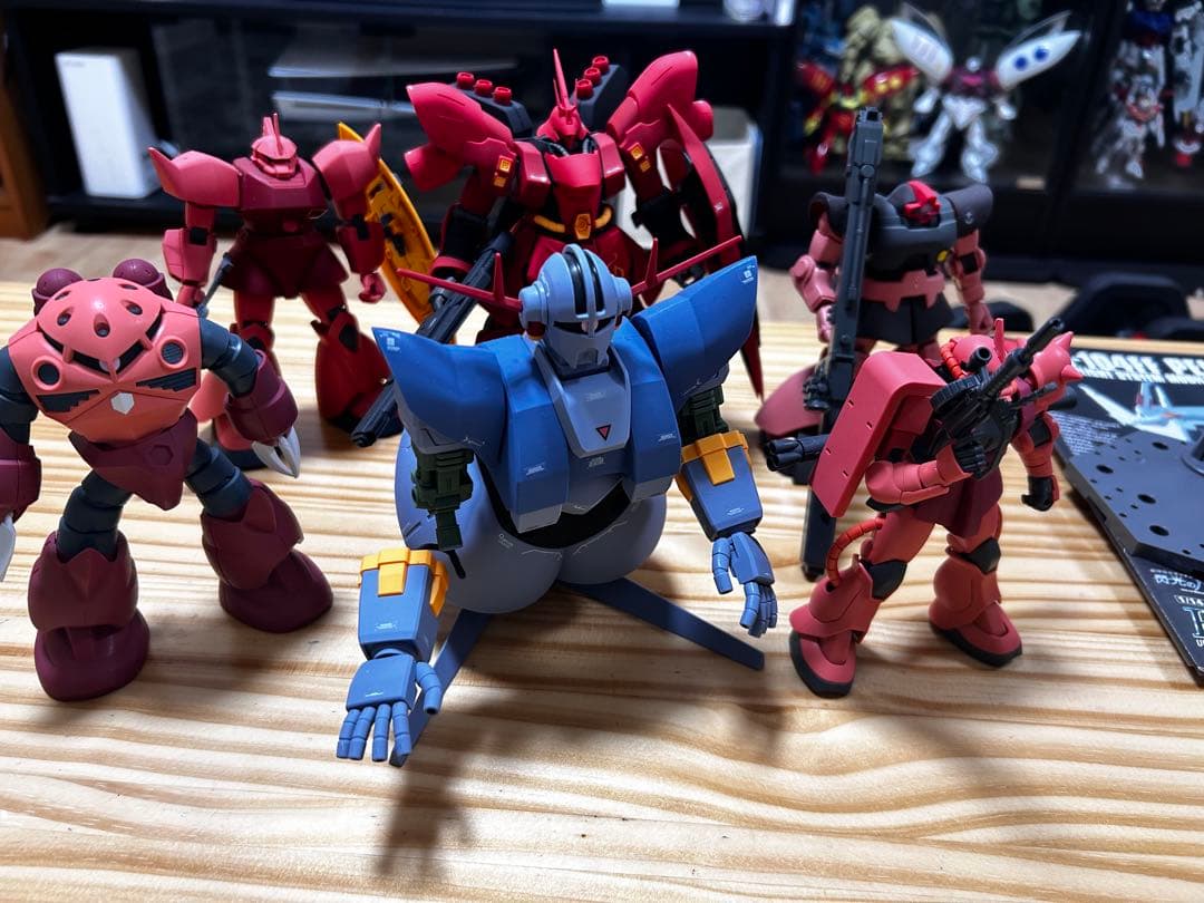 HGUCシャア専用6機セット　ザク　サザビー　ジオング　ズゴック　ドム　ゲルググ