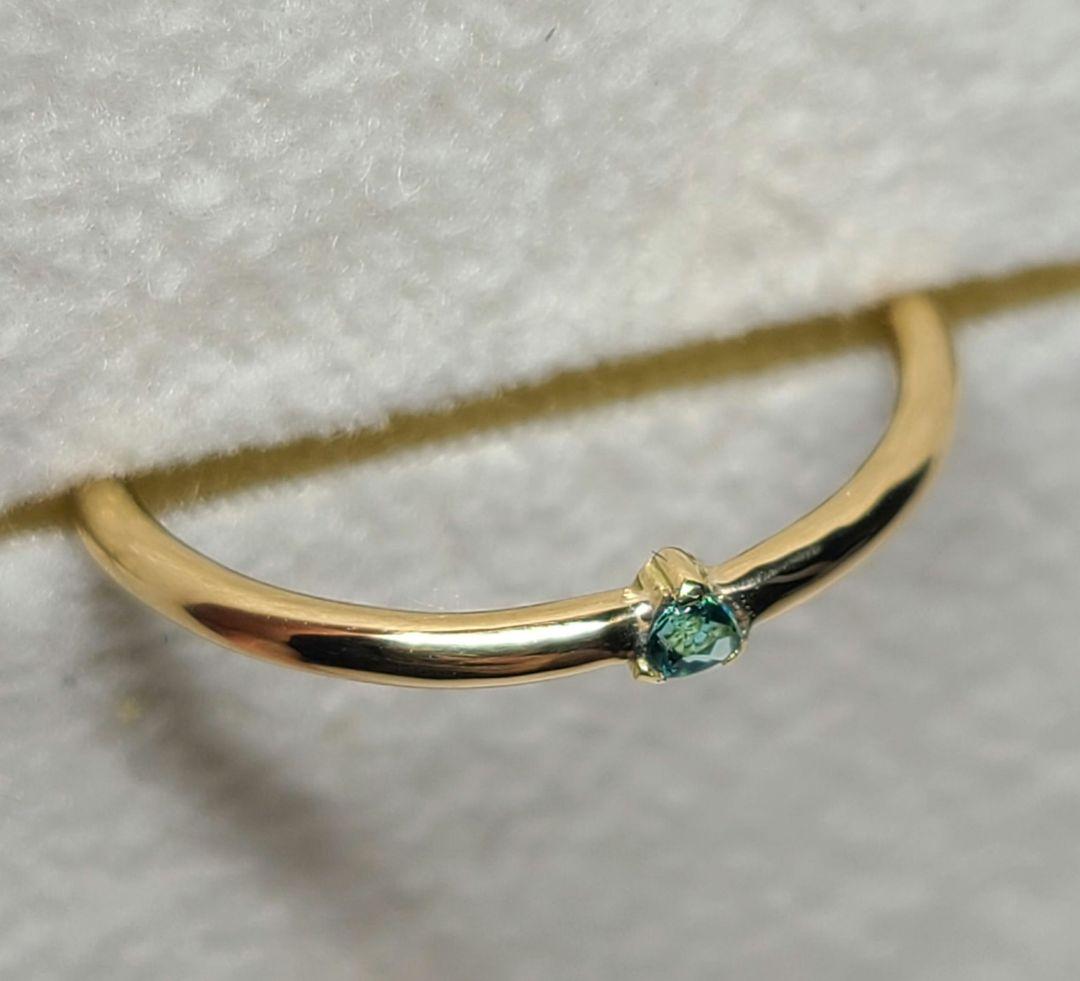 みるくる★ブラジルバターリャパライバトルマリンリング18金★