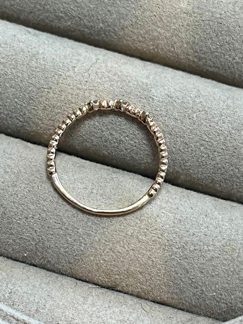 KUMIKYOKU K10 ピンクゴールド ダイヤ 9-10号 リング 組曲