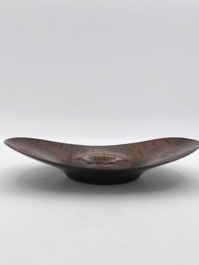 c353 茶托 大 銅製　小判 6枚 紙箱 茶道具 古物