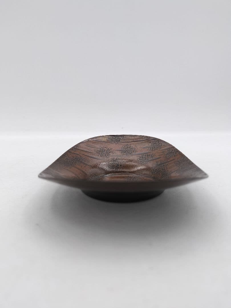 c353 茶托 大 銅製　小判 6枚 紙箱 茶道具 古物