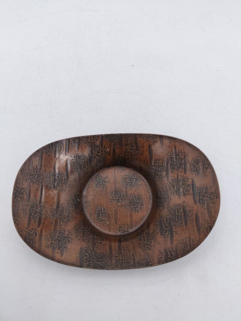 c353 茶托 大 銅製　小判 6枚 紙箱 茶道具 古物