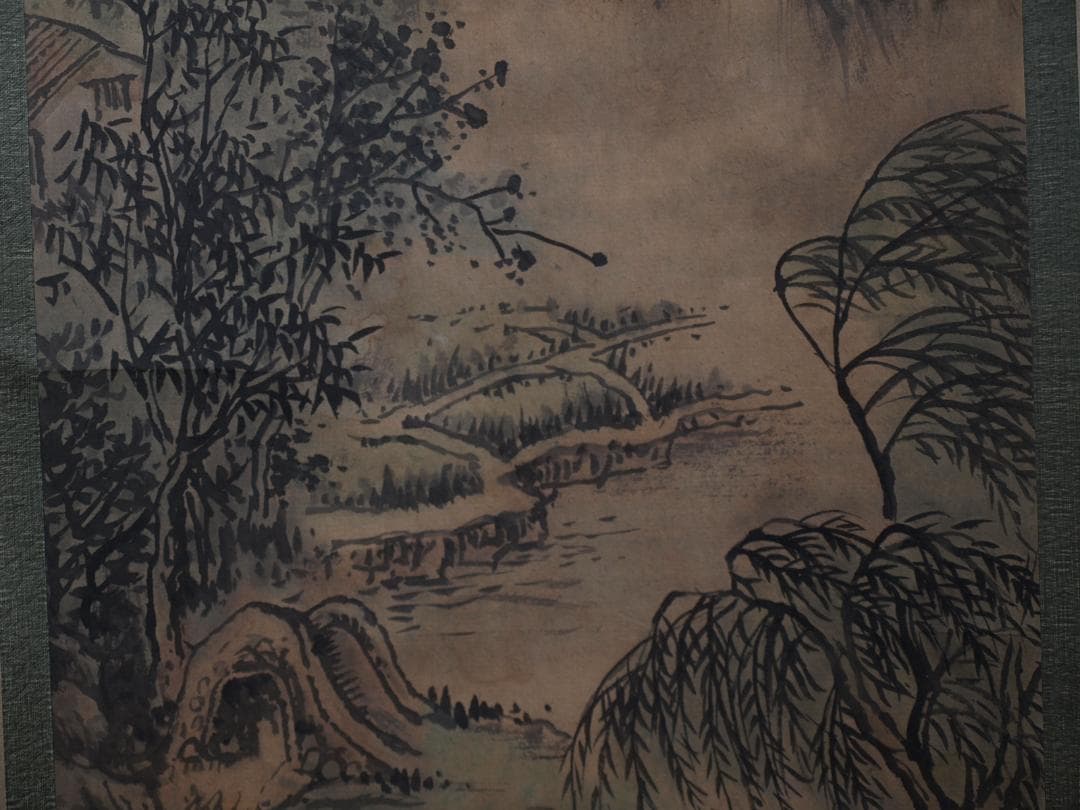 骨董市仕入れ品　中国清時代の掛軸　肉筆保証　 DE436A4-4