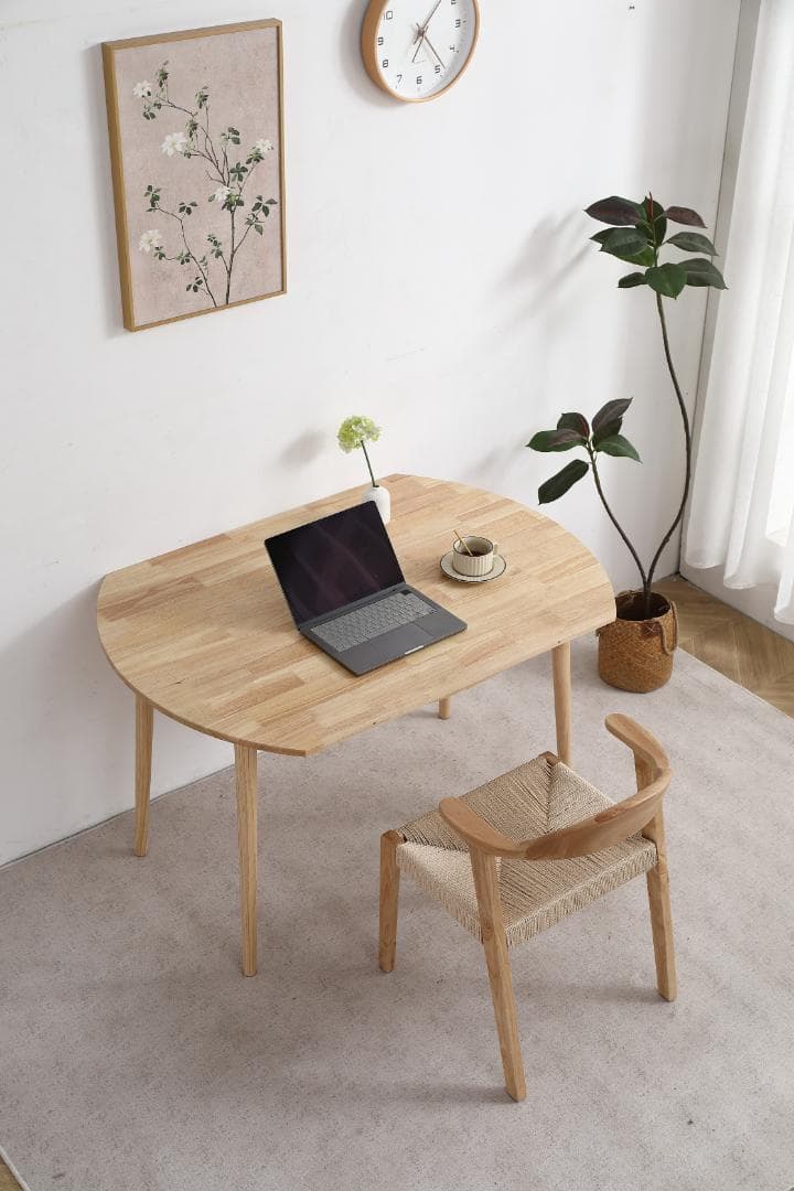 ダイニングテーブル1点×チェア2脚　2人用伸長式 折りたたみダイニングテーブル