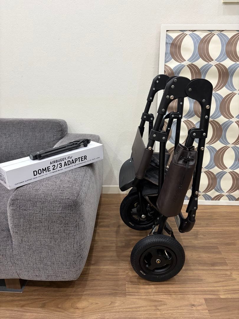 コットなどは新品　エアバギーペットカート　DOME3 ラージ　アースグレー