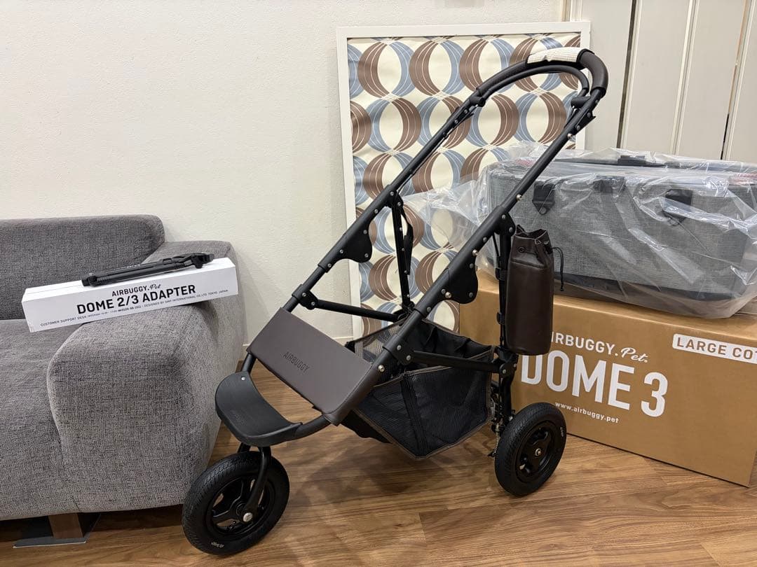 コットなどは新品　エアバギーペットカート　DOME3 ラージ　アースグレー