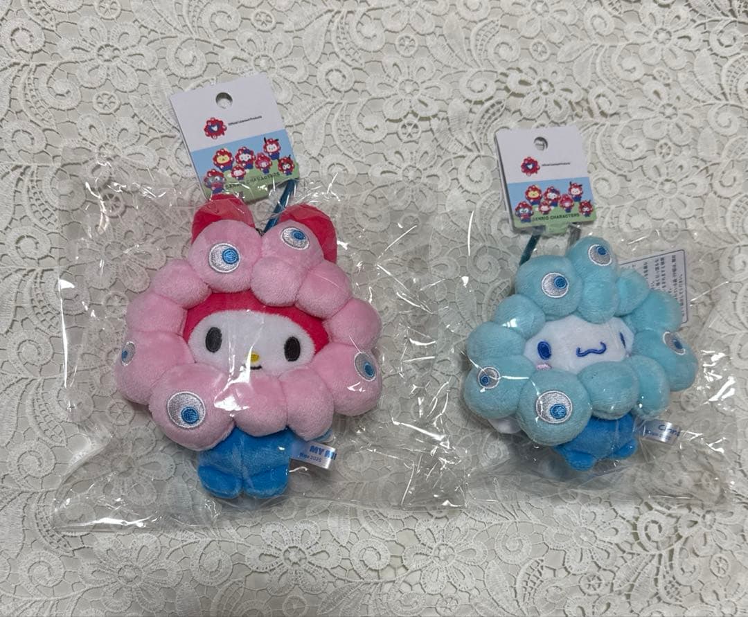 【新品】関西万博購入　カラビナ付サンリオ なりきりマイメロとシナモロール