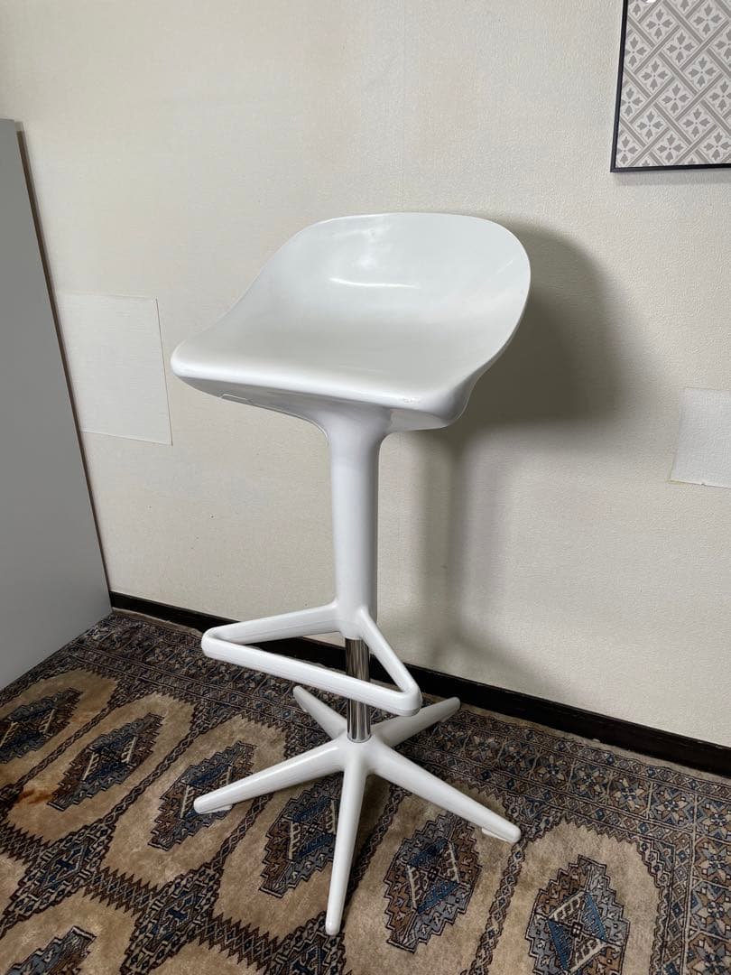 Kartell スプーン ハイスツール 昇降式 カルテル カウンターチェア