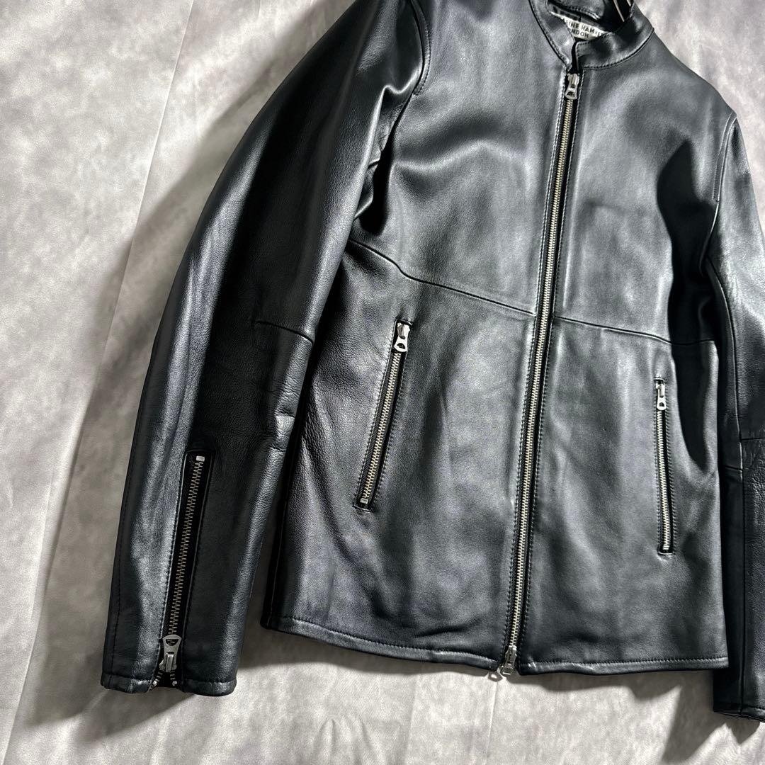 KATHARINE HAMNETT シングルライダース　レザージャケット　黒　M