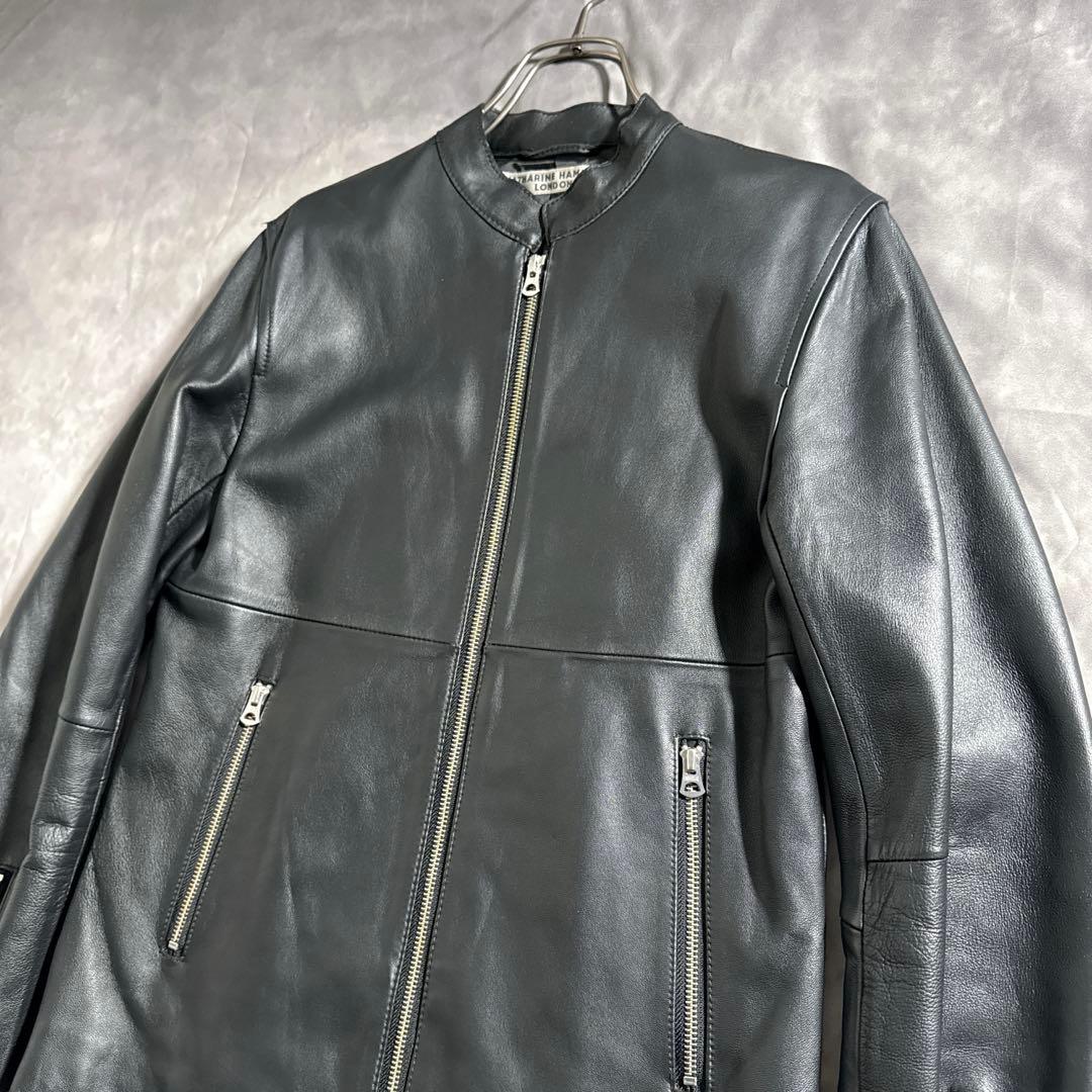 KATHARINE HAMNETT シングルライダース　レザージャケット　黒　M