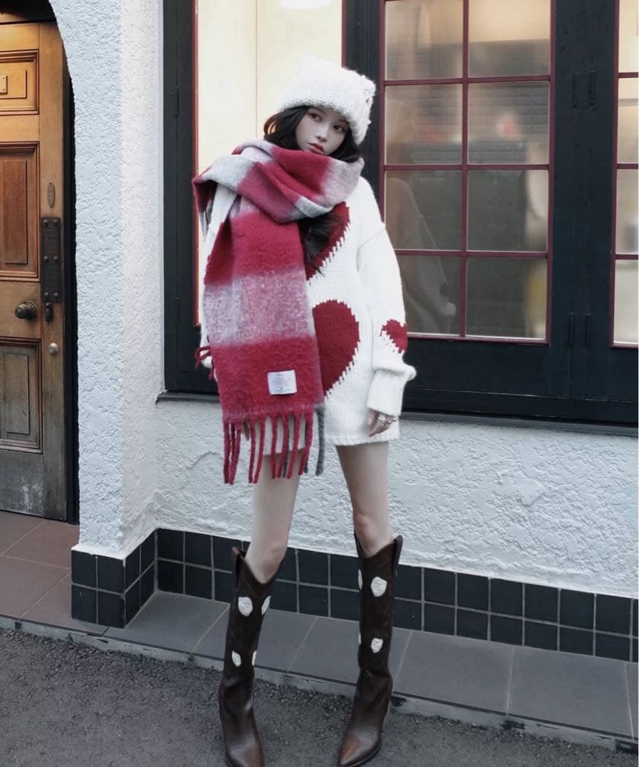 Darich ダーリッチ チェックボリュームマフラー