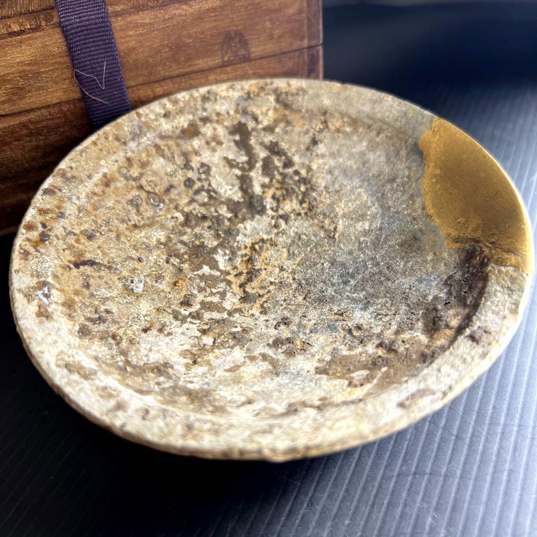 桃山時代　古唐津茶碗　木箱付　幅約12.5㎝　東Y7-1030☆2Fタヒチル