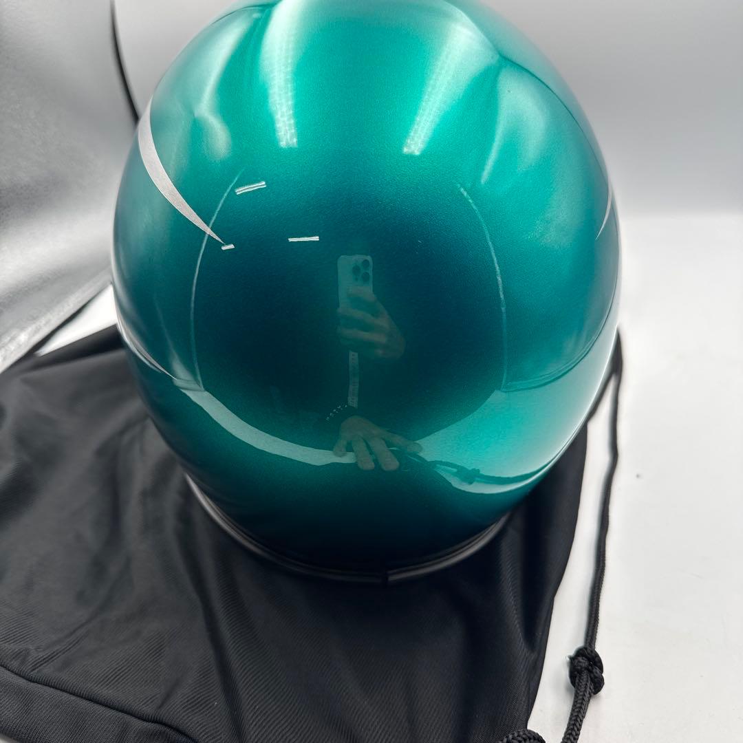 BEETLE ジェットヘルメット グリーン/シルバー