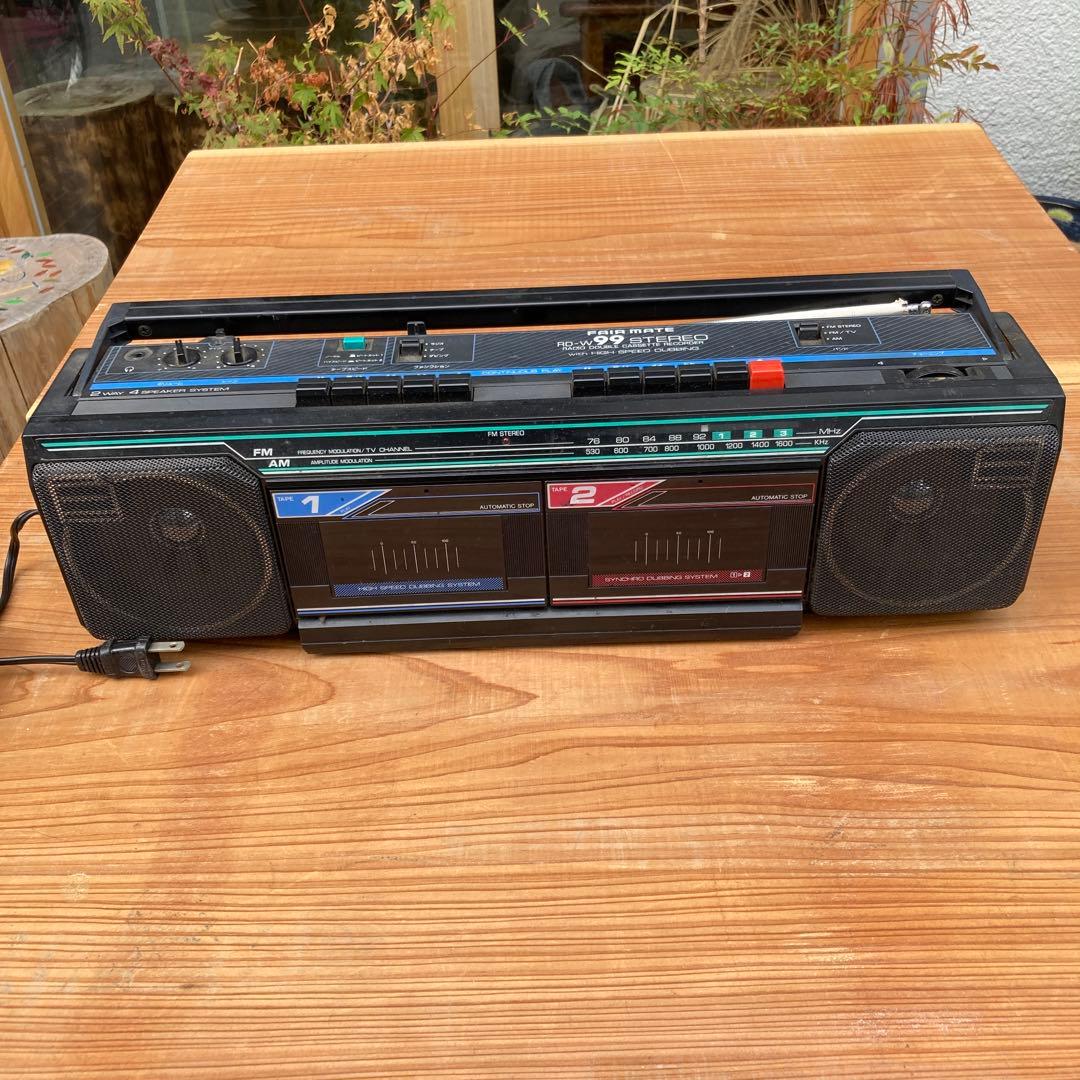 ダブルラジカセ　昭和レトロ　説明書あり　FAIR MATE