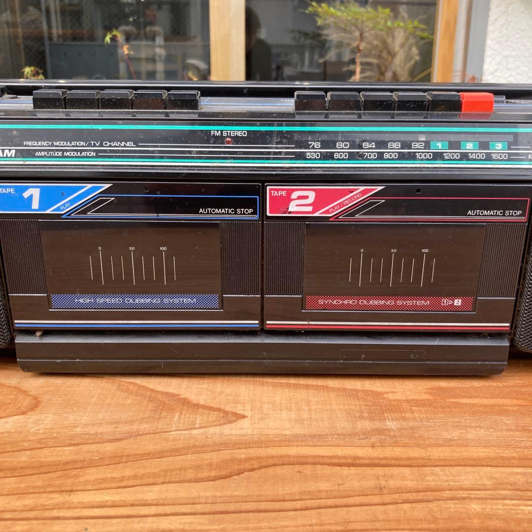 ダブルラジカセ　昭和レトロ　説明書あり　FAIR MATE