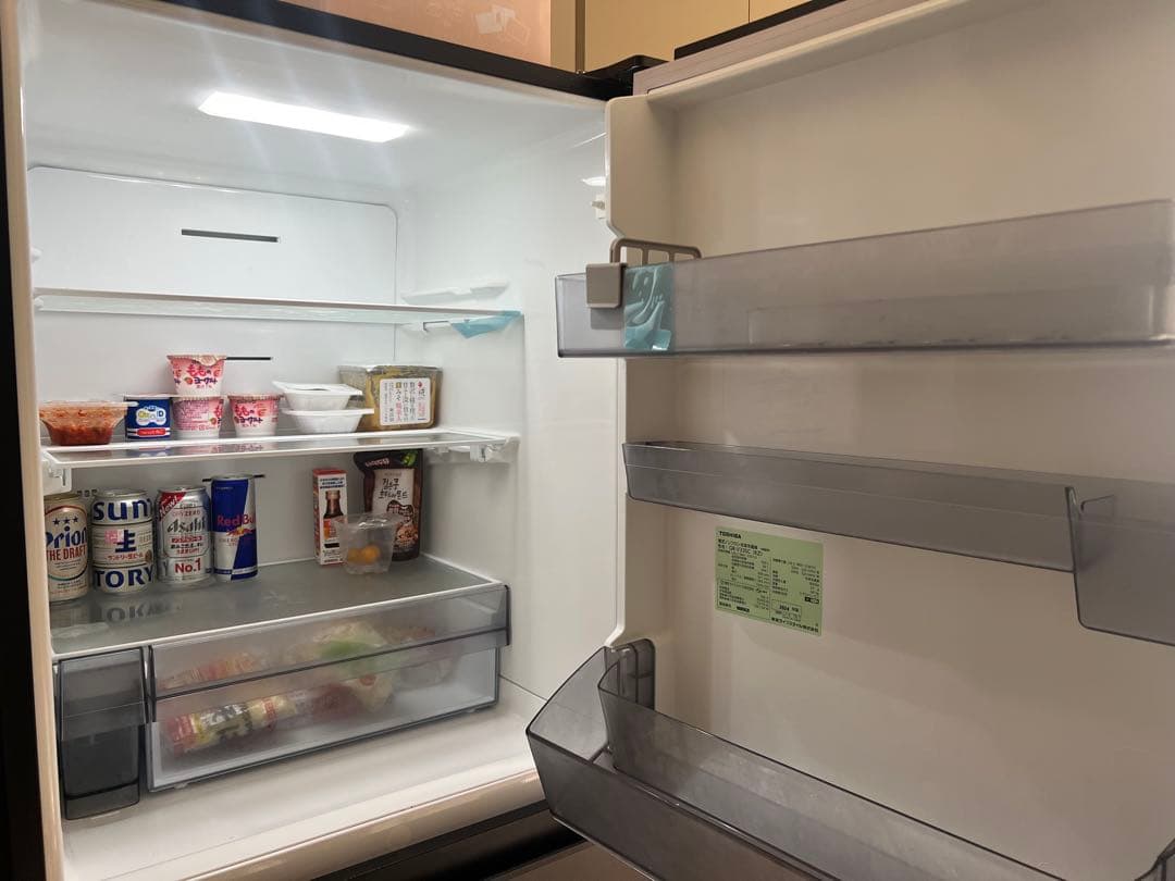 【超美品・2024年製】TOSHIBA冷凍冷蔵庫326Lブラック自動氷製造可能