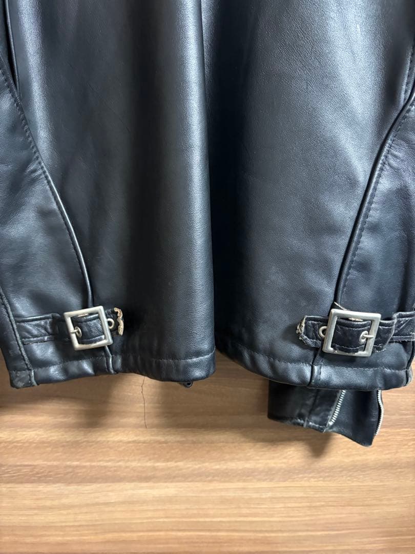Schott ショット シングルライダース USA製 42 革ジャン 本革 黒
