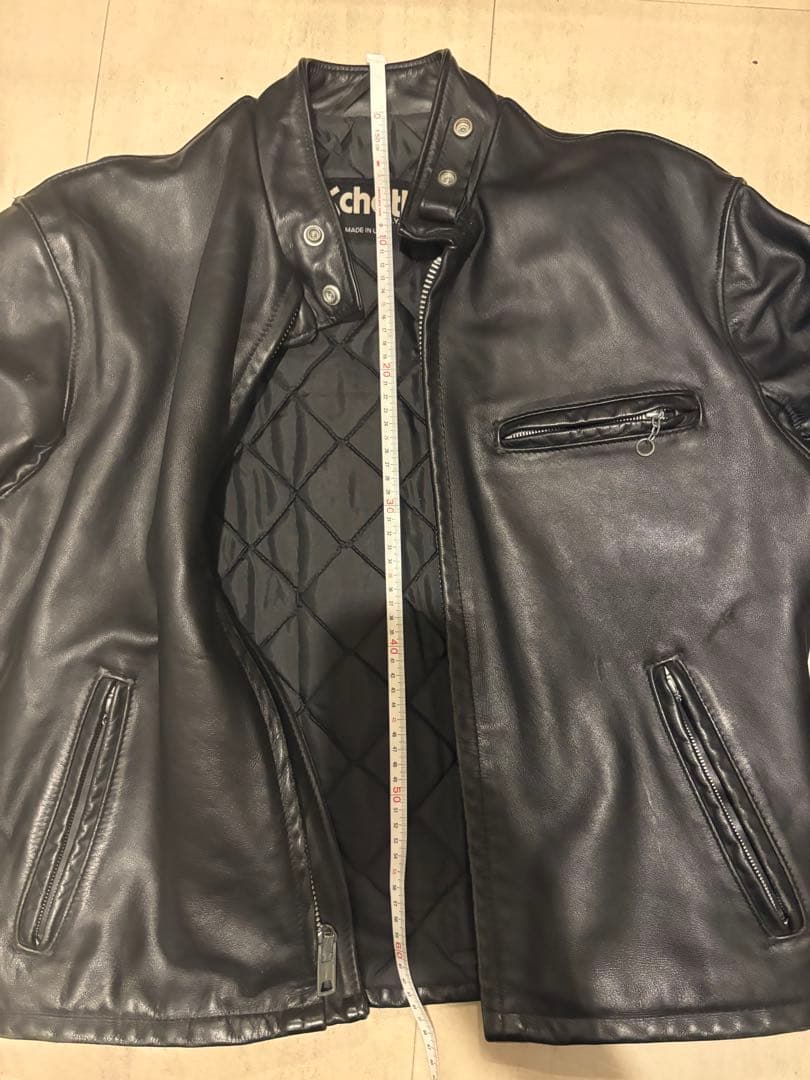 Schott ショット シングルライダース USA製 42 革ジャン 本革 黒