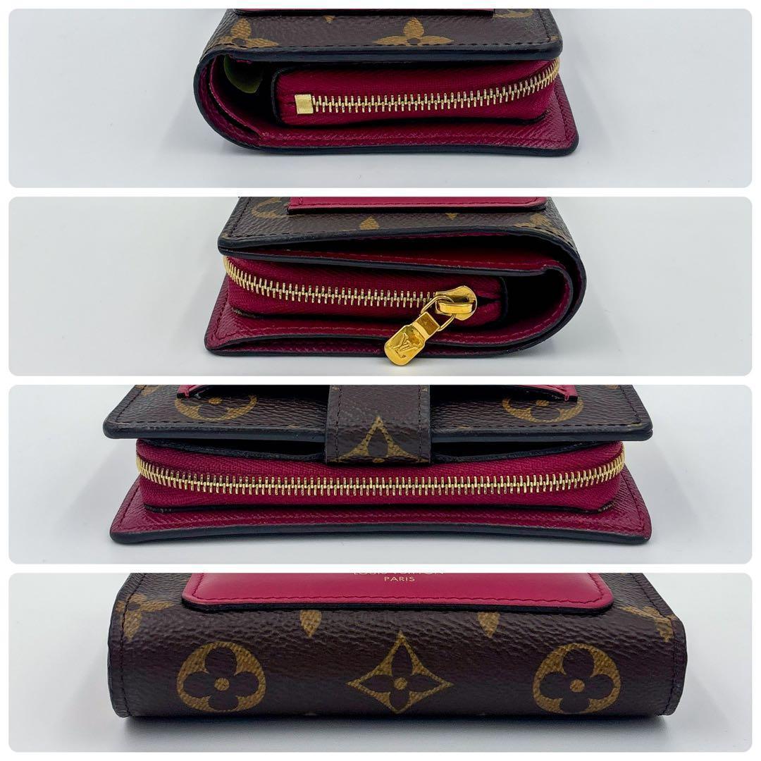 美品★ルイヴィトン ジュリエット モノグラム フューシャ 二つ折り財布