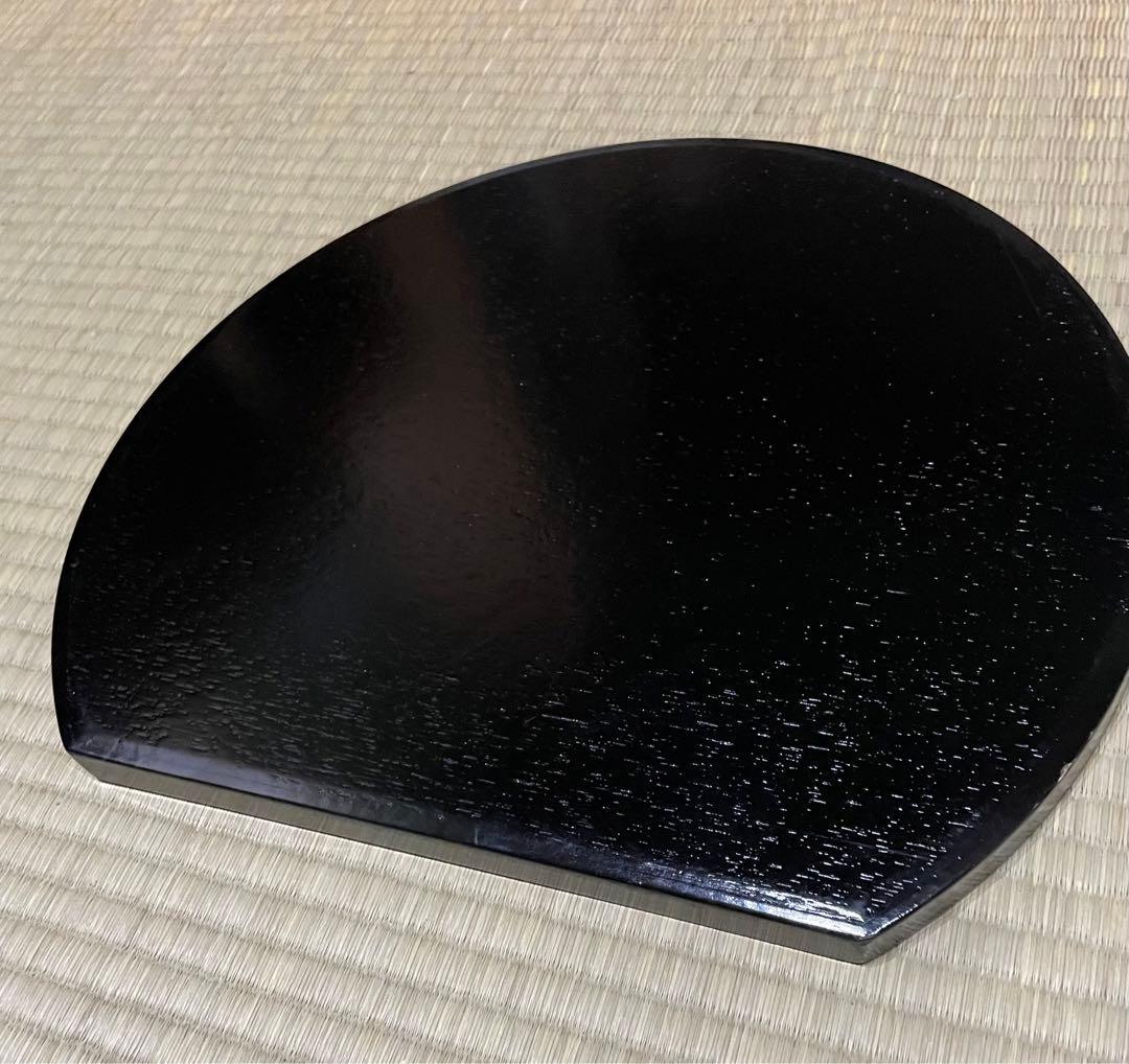 半月盆、輪島塗り、漆、サイズ縦26.5 横30.5㎝、全6点セット