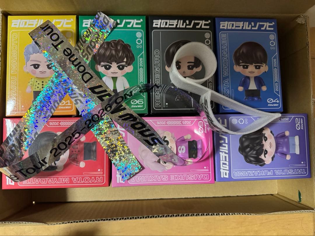 Man　すのチルソフビ 7人 落下物　音符銀テ各１点セット