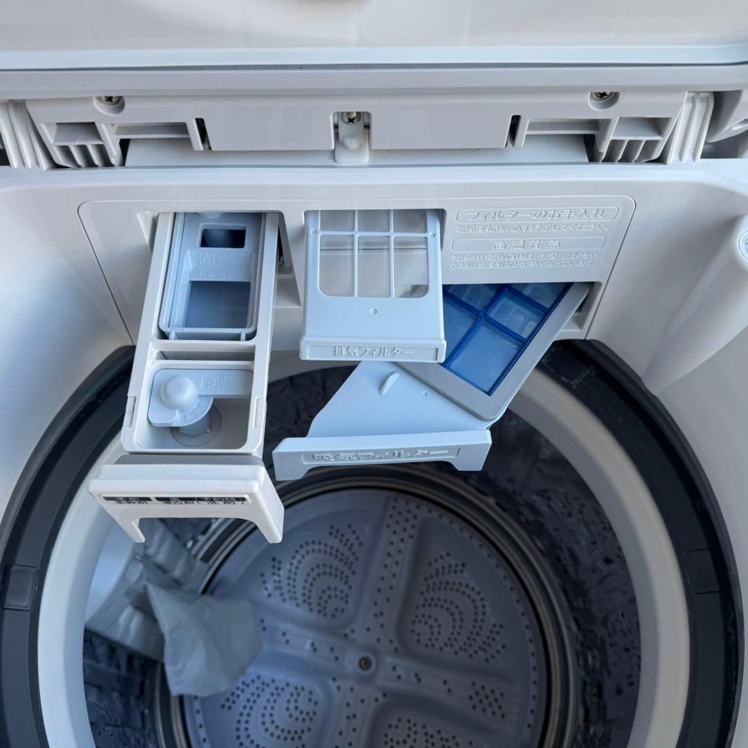 70⭐️2023年製美品★シャープ　洗濯機　熱乾燥　インバーター　8KG 大容量