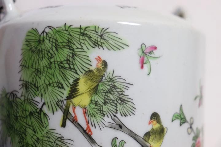 中国　清朝末期　浅絳彩急須　送料込み1101