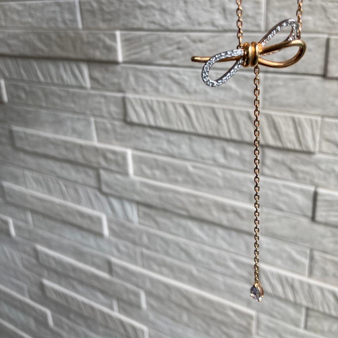 ★swarovski★スワロフスキーLIFELONG BOW ピアス＆ネックレス