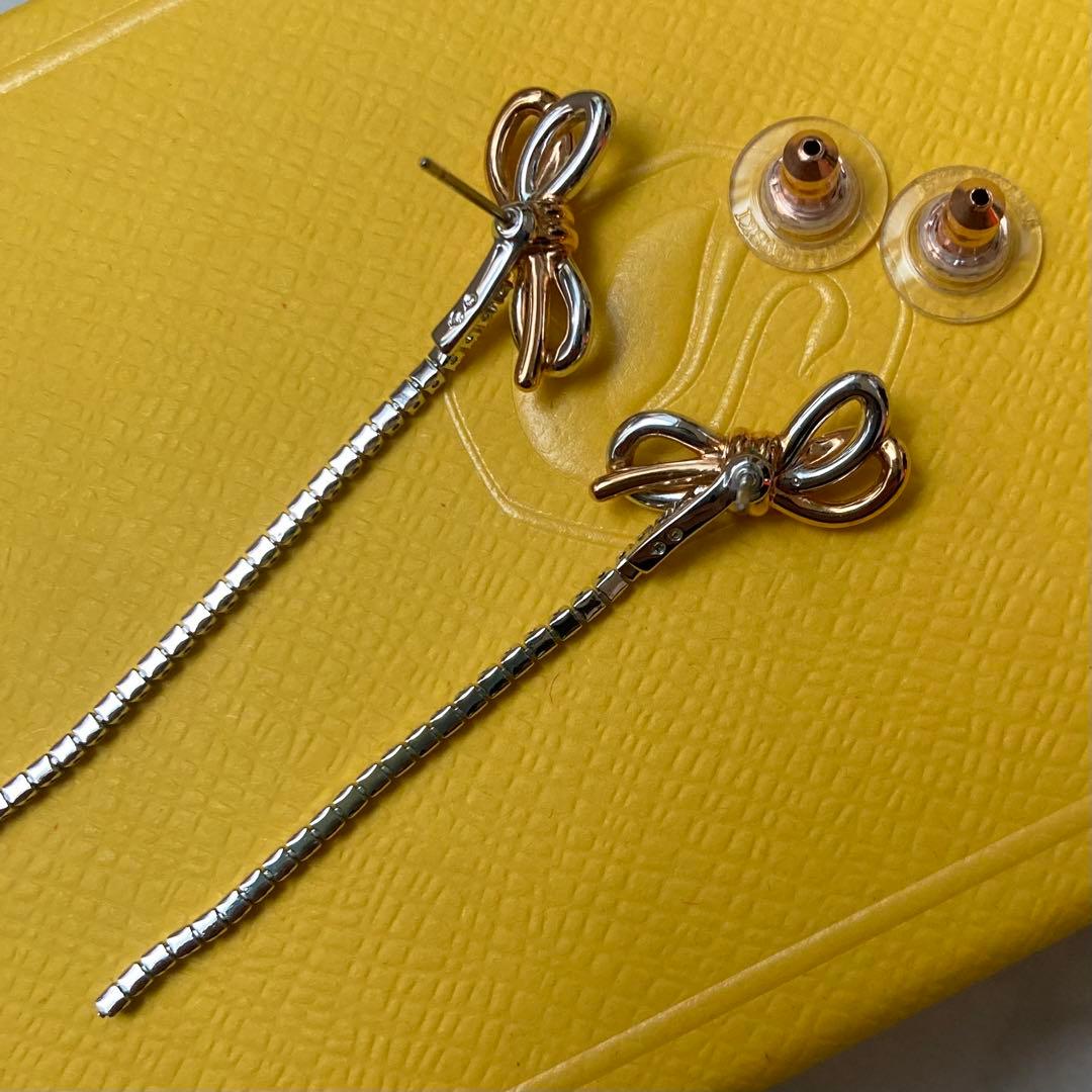 ★swarovski★スワロフスキーLIFELONG BOW ピアス＆ネックレス